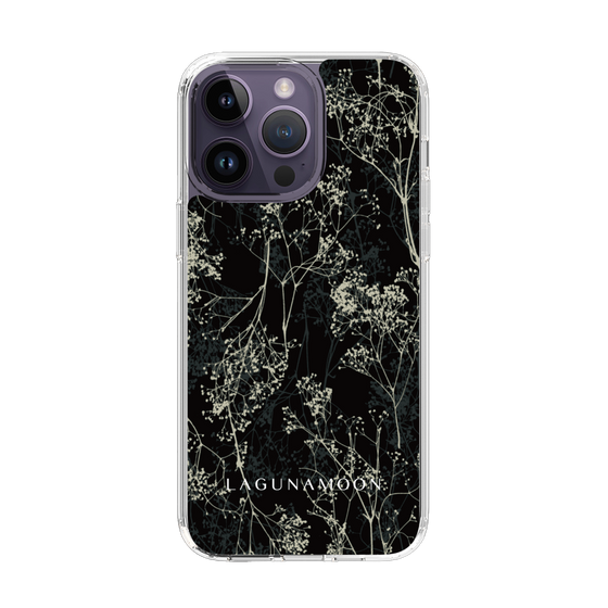 Slim Protection Case［ LAGUNAMOON - Botanical - Black ］
