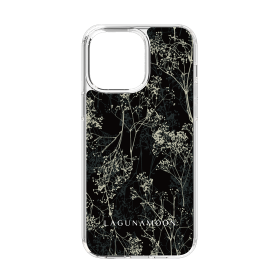 Slim Protection Case［ LAGUNAMOON - Botanical - Black ］