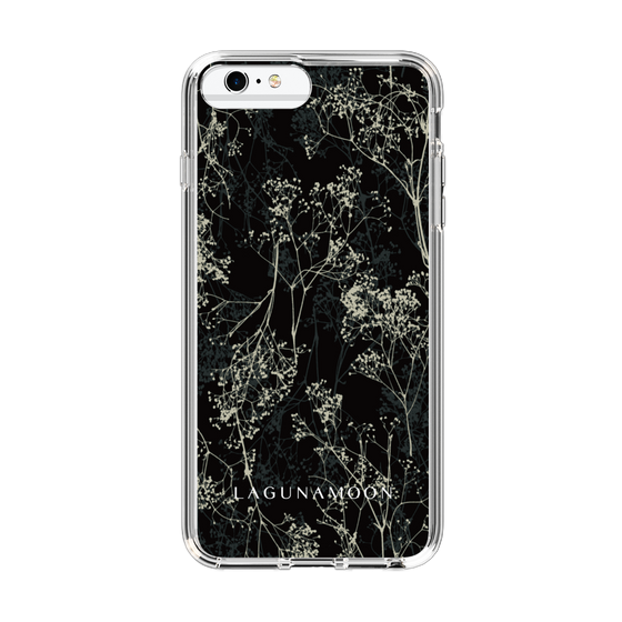 Slim Protection Case［ LAGUNAMOON - Botanical - Black ］