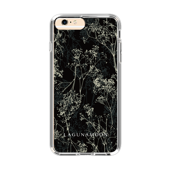 Slim Protection Case［ LAGUNAMOON - Botanical - Black ］