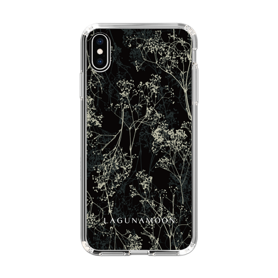 Slim Protection Case［ LAGUNAMOON - Botanical - Black ］