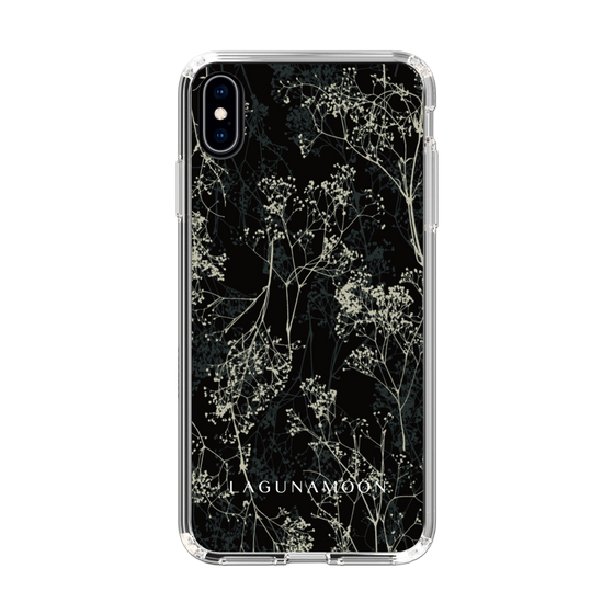 Slim Protection Case［ LAGUNAMOON - Botanical - Black ］