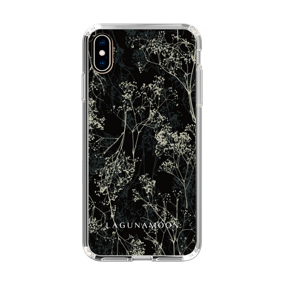 Slim Protection Case［ LAGUNAMOON - Botanical - Black ］