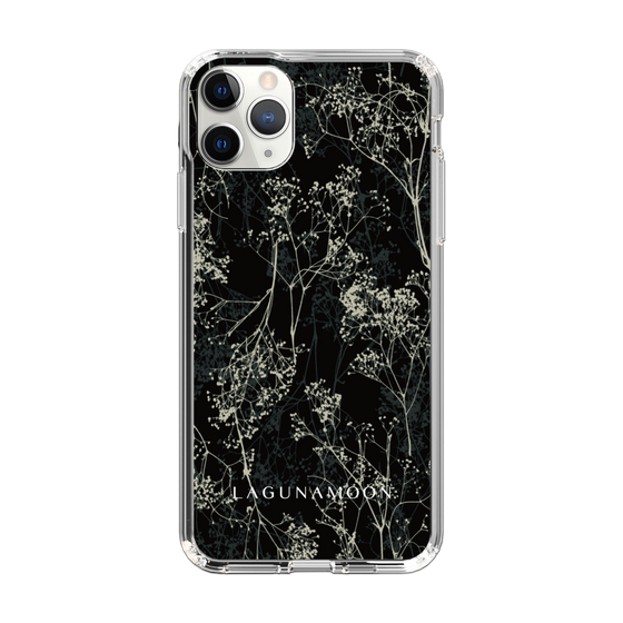 Slim Protection Case［ LAGUNAMOON - Botanical - Black ］
