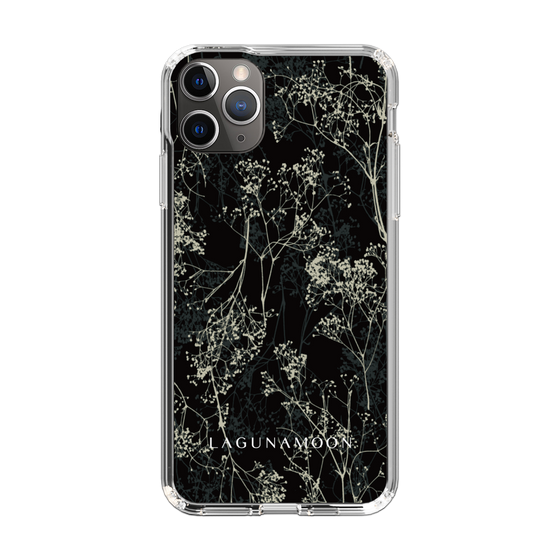 Slim Protection Case［ LAGUNAMOON - Botanical - Black ］