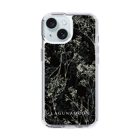 Slim Protection Case［ LAGUNAMOON - Botanical - Black ］