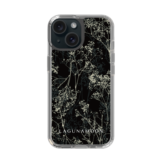 Slim Protection Case［ LAGUNAMOON - Botanical - Black ］