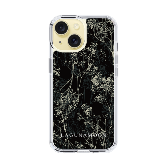 Slim Protection Case［ LAGUNAMOON - Botanical - Black ］