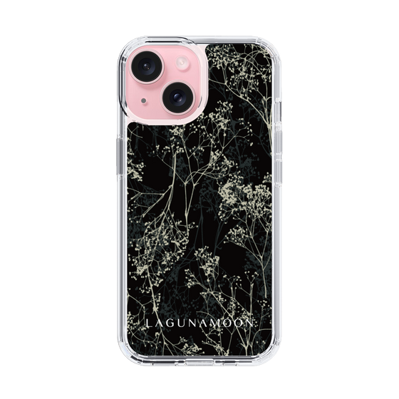 Slim Protection Case［ LAGUNAMOON - Botanical - Black ］