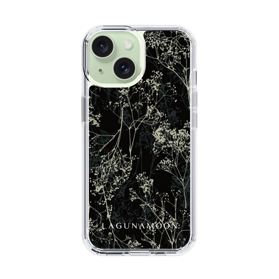 Slim Protection Case［ LAGUNAMOON - Botanical - Black ］