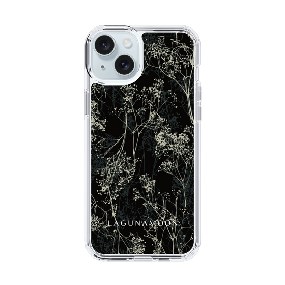 Slim Protection Case［ LAGUNAMOON - Botanical - Black ］