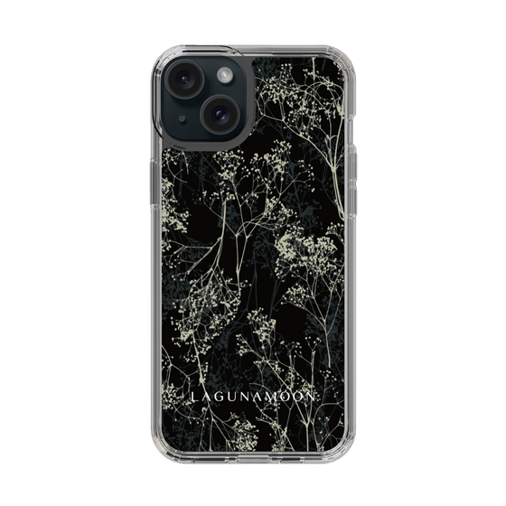 Slim Protection Case［ LAGUNAMOON - Botanical - Black ］