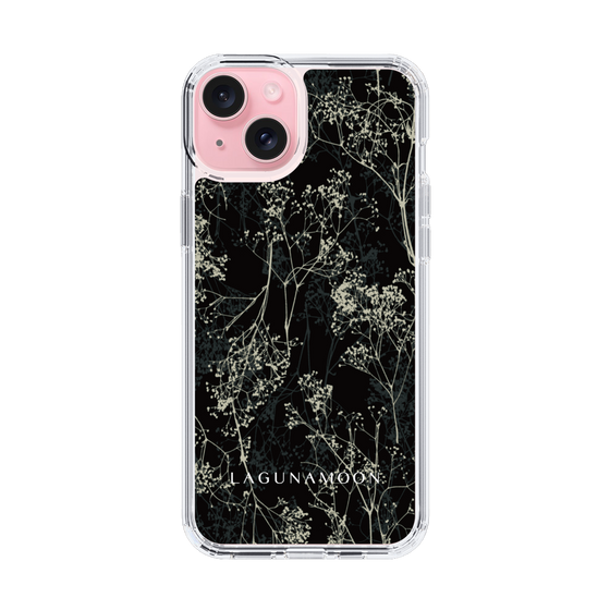 Slim Protection Case［ LAGUNAMOON - Botanical - Black ］