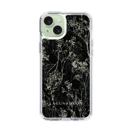 Slim Protection Case［ LAGUNAMOON - Botanical - Black ］