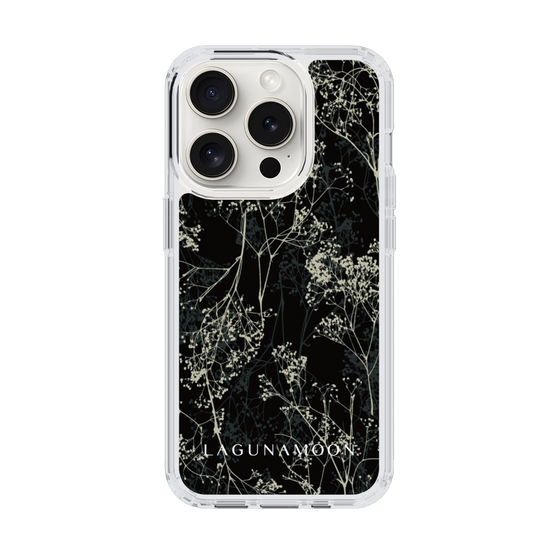 Slim Protection Case［ LAGUNAMOON - Botanical - Black ］