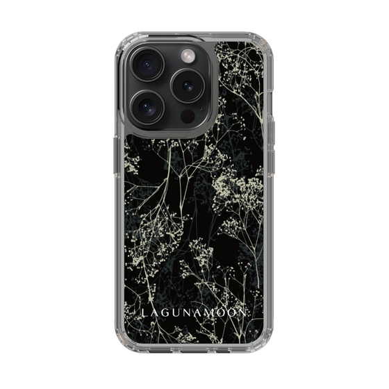 Slim Protection Case［ LAGUNAMOON - Botanical - Black ］