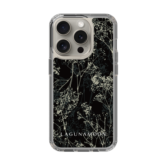 Slim Protection Case［ LAGUNAMOON - Botanical - Black ］