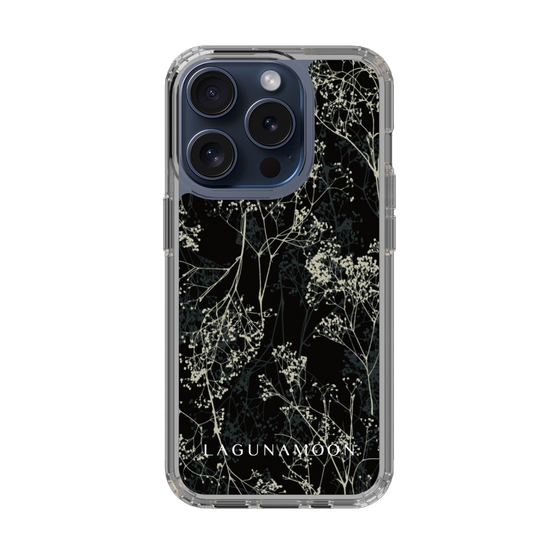 Slim Protection Case［ LAGUNAMOON - Botanical - Black ］