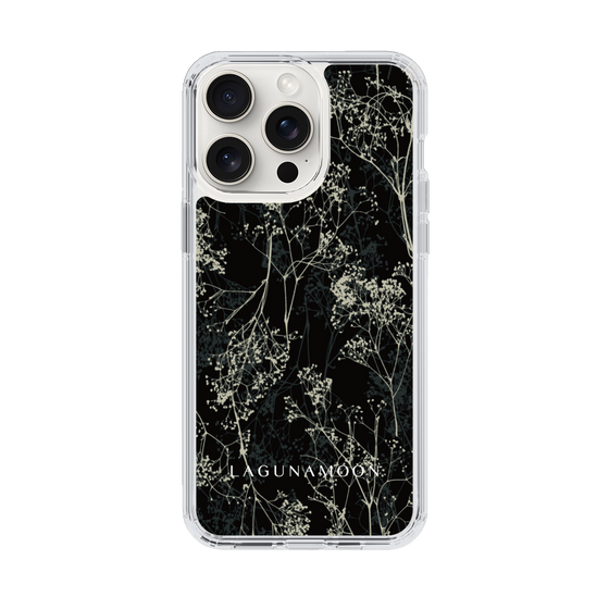 Slim Protection Case［ LAGUNAMOON - Botanical - Black ］
