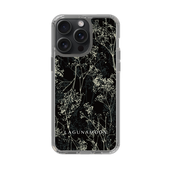 Slim Protection Case［ LAGUNAMOON - Botanical - Black ］