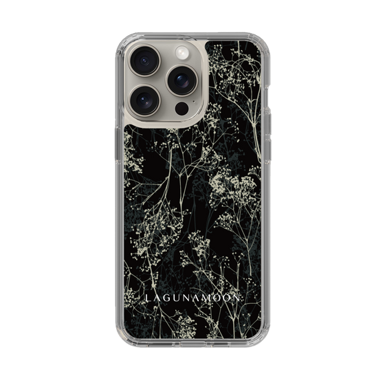 Slim Protection Case［ LAGUNAMOON - Botanical - Black ］