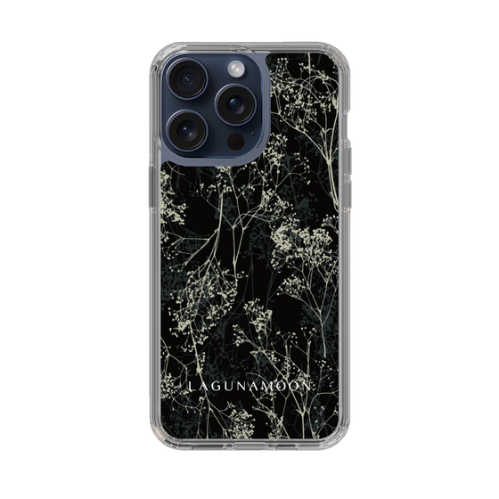 Slim Protection Case［ LAGUNAMOON - Botanical - Black ］
