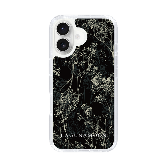 Slim Protection Case［ LAGUNAMOON - Botanical - Black ］