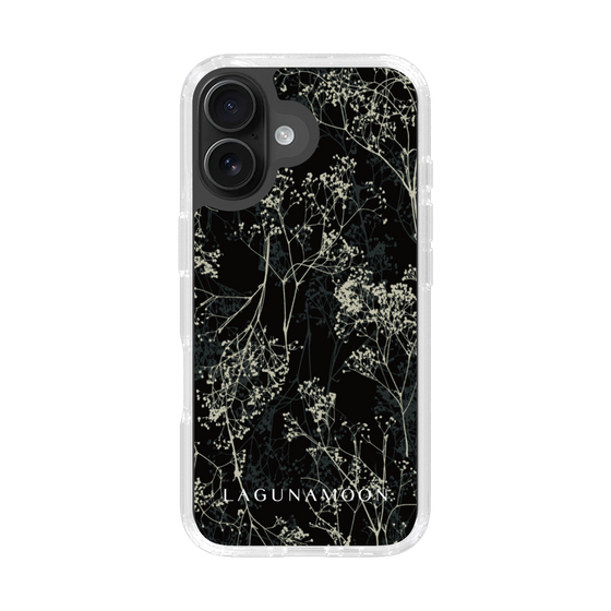 Slim Protection Case［ LAGUNAMOON - Botanical - Black ］