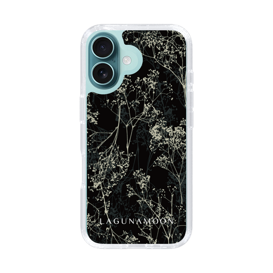 Slim Protection Case［ LAGUNAMOON - Botanical - Black ］