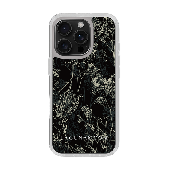 Slim Protection Case［ LAGUNAMOON - Botanical - Black ］