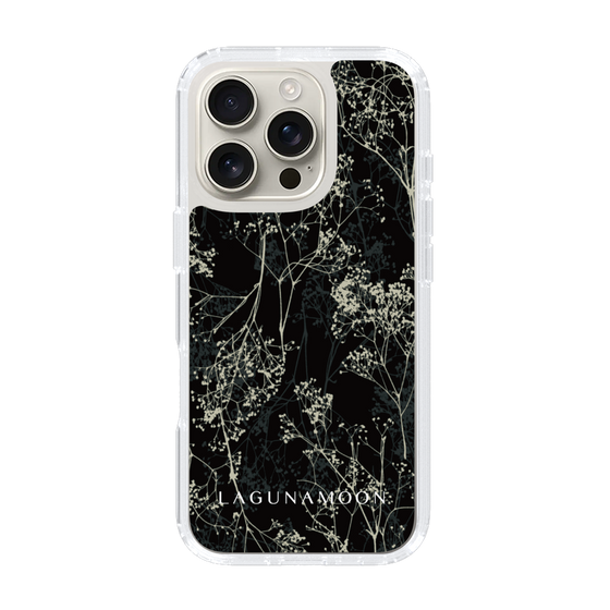 Slim Protection Case［ LAGUNAMOON - Botanical - Black ］