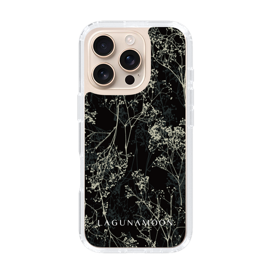 Slim Protection Case［ LAGUNAMOON - Botanical - Black ］