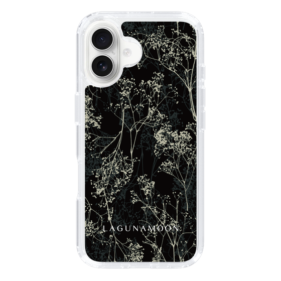Slim Protection Case［ LAGUNAMOON - Botanical - Black ］
