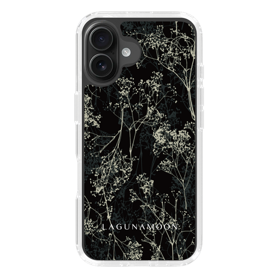 Slim Protection Case［ LAGUNAMOON - Botanical - Black ］