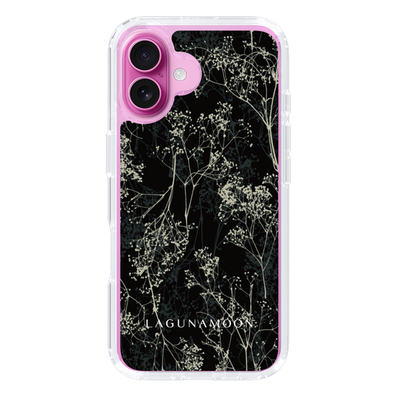Slim Protection Case［ LAGUNAMOON - Botanical - Black ］