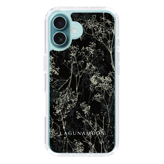 Slim Protection Case［ LAGUNAMOON - Botanical - Black ］
