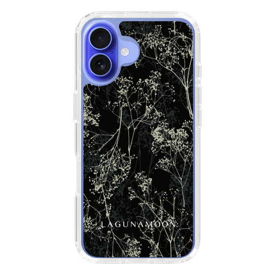 Slim Protection Case［ LAGUNAMOON - Botanical - Black ］