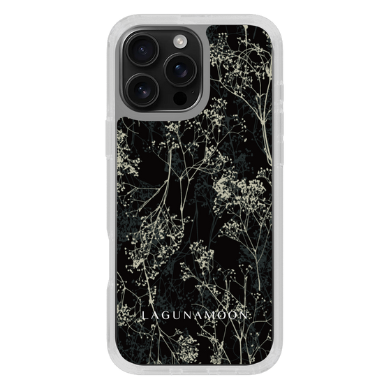 Slim Protection Case［ LAGUNAMOON - Botanical - Black ］