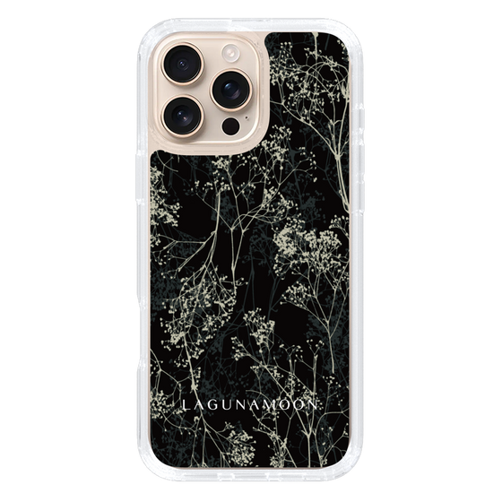 Slim Protection Case［ LAGUNAMOON - Botanical - Black ］