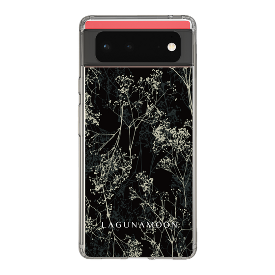 Slim Protection Case［ LAGUNAMOON - Botanical - Black ］