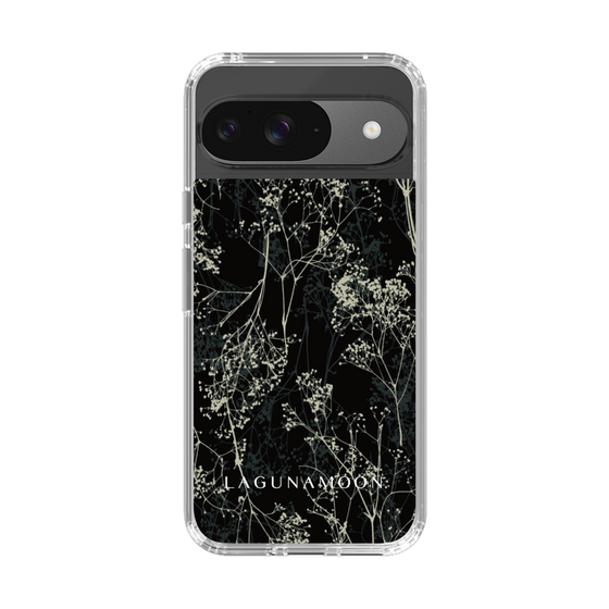 Slim Protection Case［ LAGUNAMOON - Botanical - Black ］