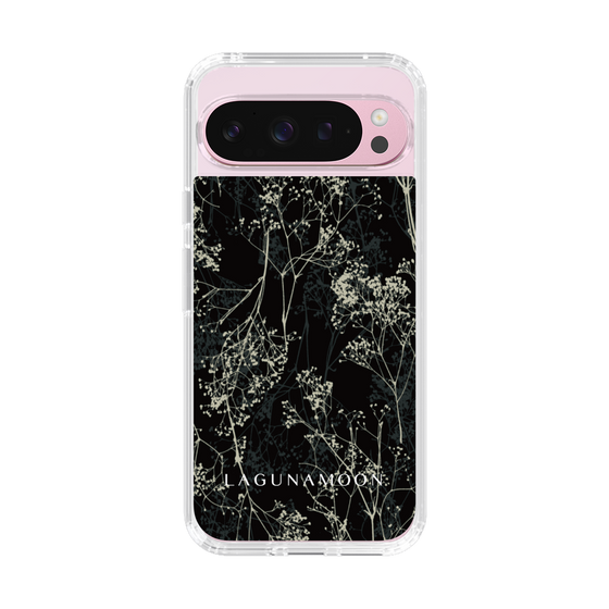 Slim Protection Case［ LAGUNAMOON - Botanical - Black ］