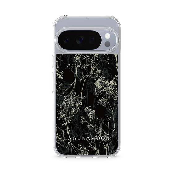 Slim Protection Case［ LAGUNAMOON - Botanical - Black ］