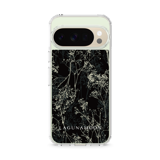 Slim Protection Case［ LAGUNAMOON - Botanical - Black ］