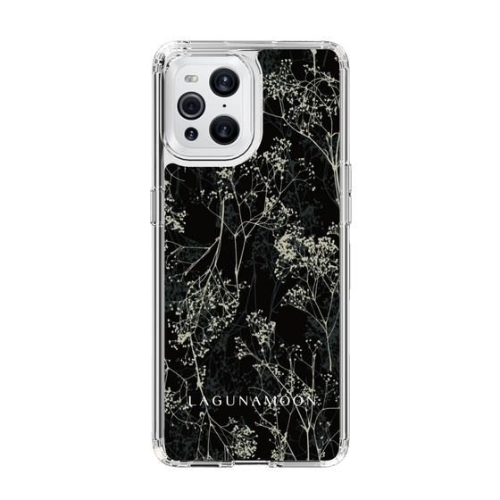 Slim Protection Case［ LAGUNAMOON - Botanical - Black ］