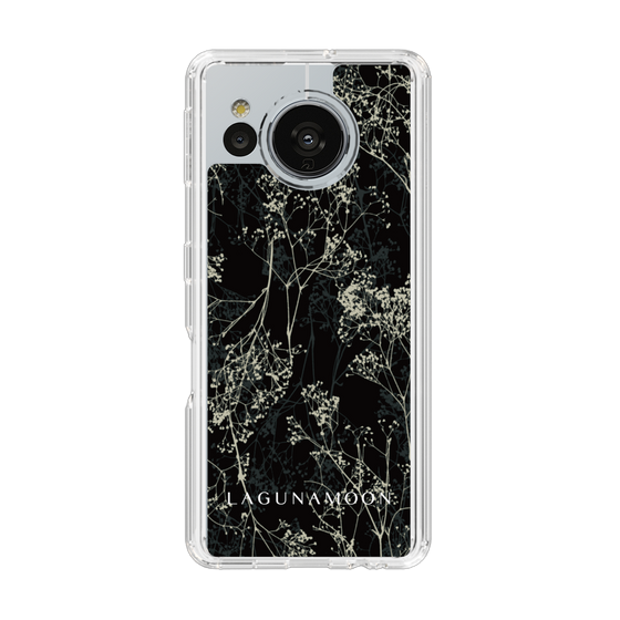 Slim Protection Case［ LAGUNAMOON - Botanical - Black ］
