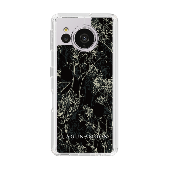 Slim Protection Case［ LAGUNAMOON - Botanical - Black ］