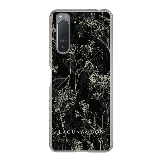 Slim Protection Case［ LAGUNAMOON - Botanical - Black ］
