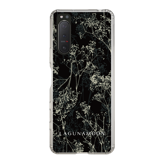 Slim Protection Case［ LAGUNAMOON - Botanical - Black ］