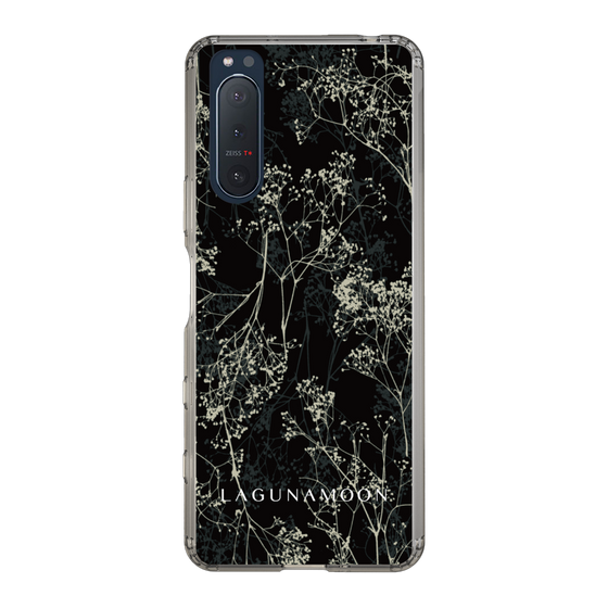 Slim Protection Case［ LAGUNAMOON - Botanical - Black ］